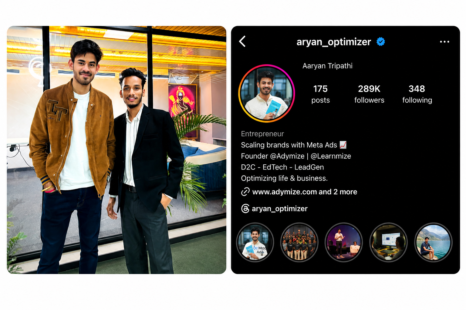 Anil Rajak with Aaryan Tripathi (@aryan_optimizer)