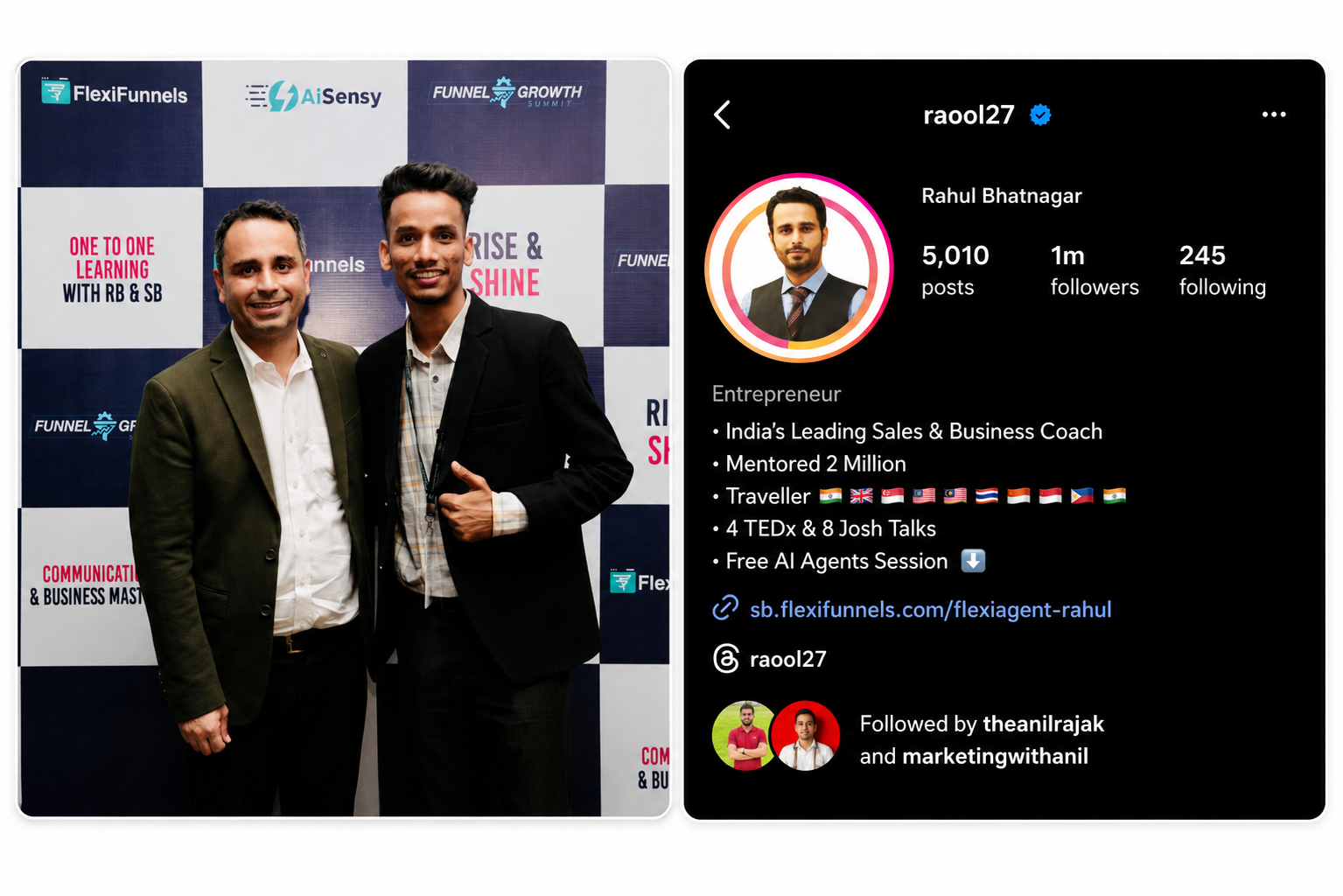 Anil Rajak with Rahul Bhatnagar (@raool27)