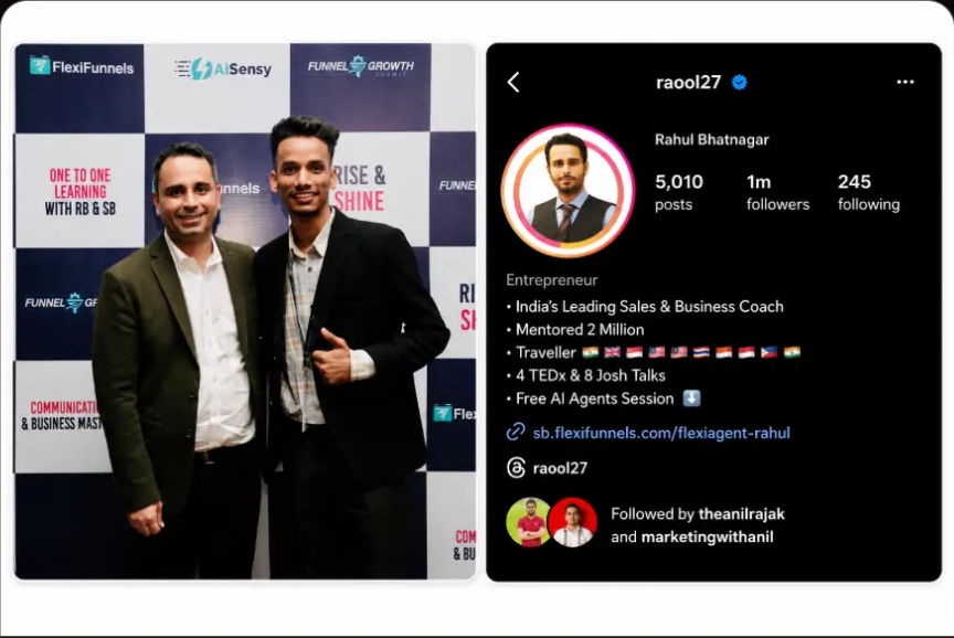 Rahul Bhatnagar (@raool27) with GrowthMate Media founder Anil Rajak